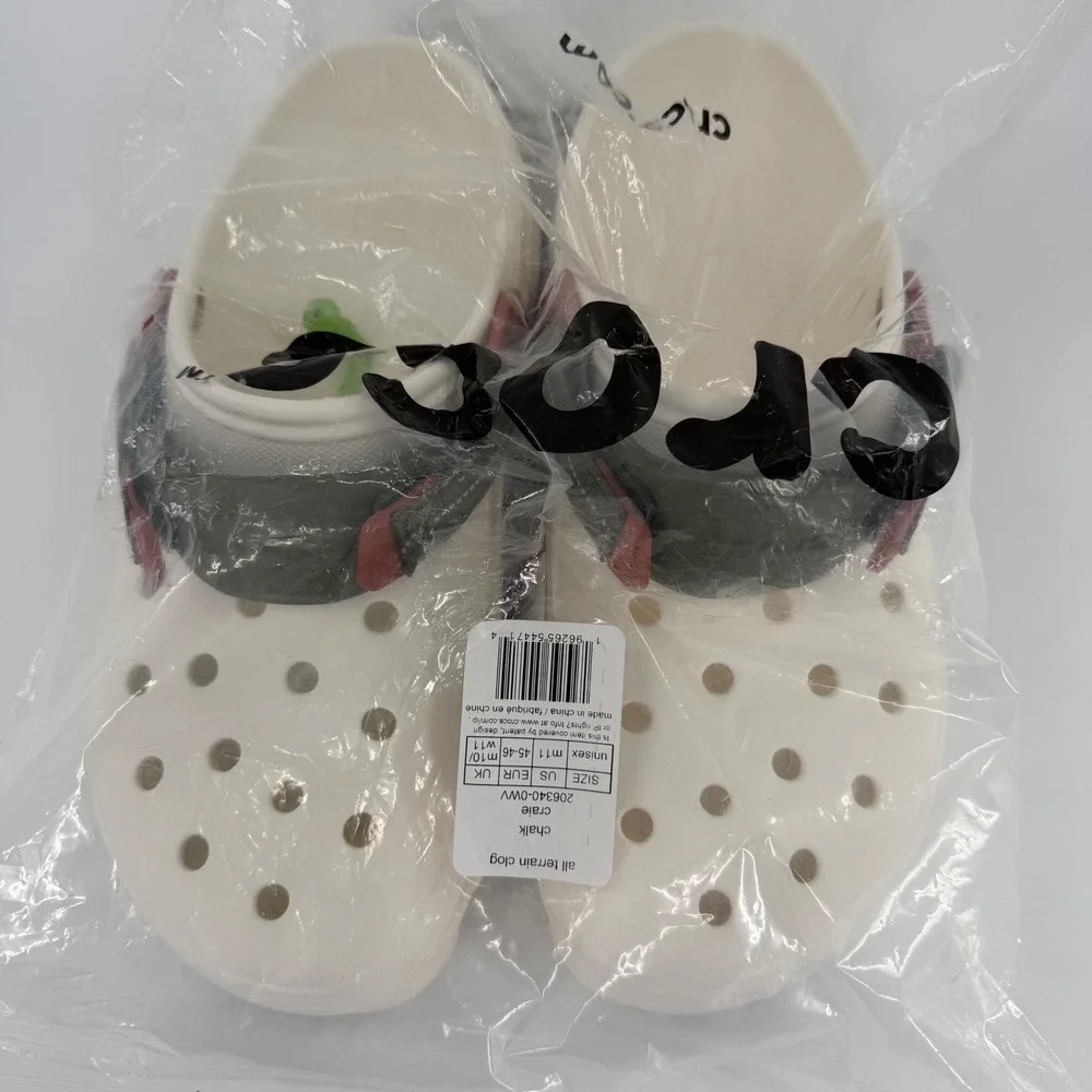 Crocs All Terrain Clog Chalk White Men 11 Women 13 Rugged Lug Sole 206340-0WV